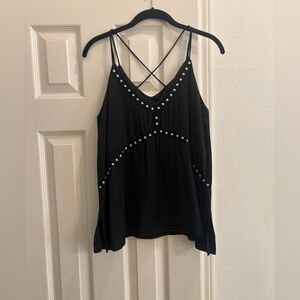 Black Studded Women's Top
